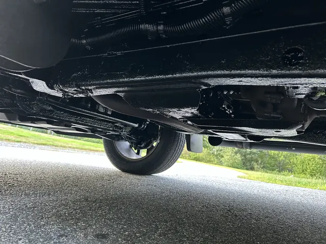 Undercoating on the underbody and wheel well